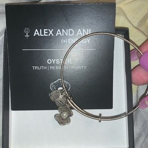 silver oyster alex and ani bracelet!